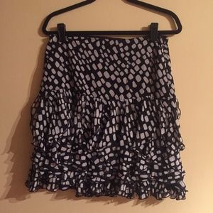 Flirty ruffle polka dot skirt